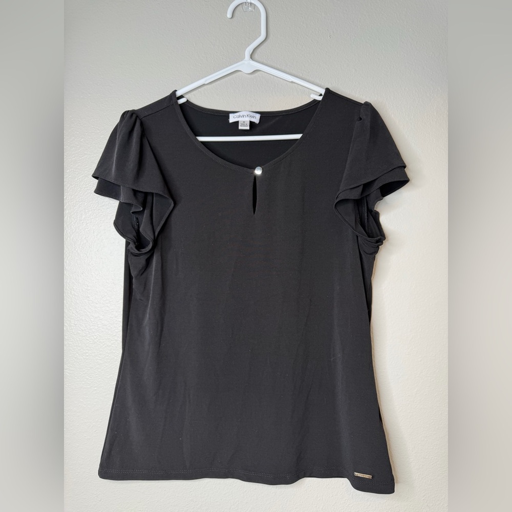 Women’s Calvin Klein, black shirt, top medium